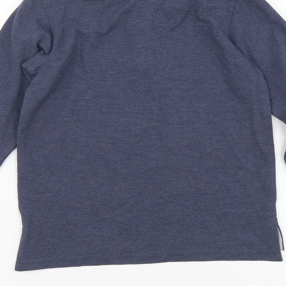 George Boys Blue Cotton Basic Polo Size 4-5 Years Collared Button