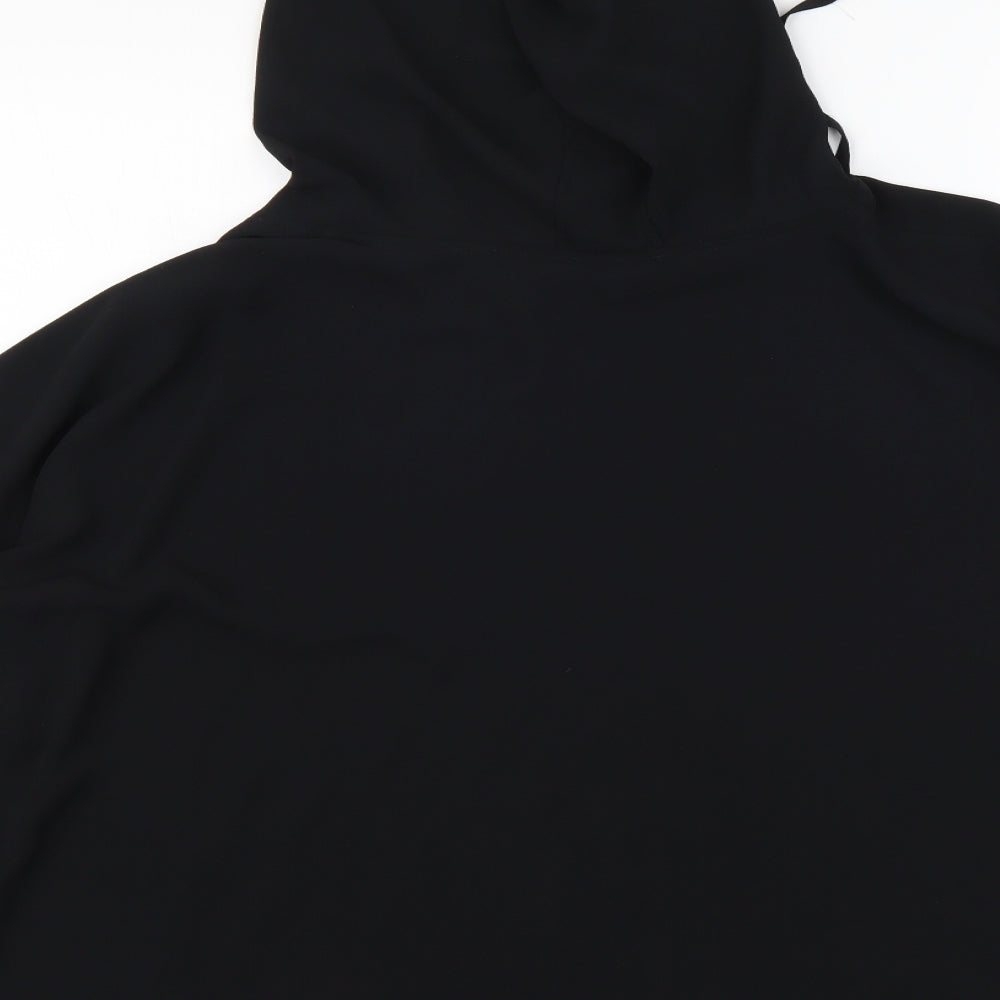 Naya Womens Black Polyester Basic Blouse Size XS Round Neck