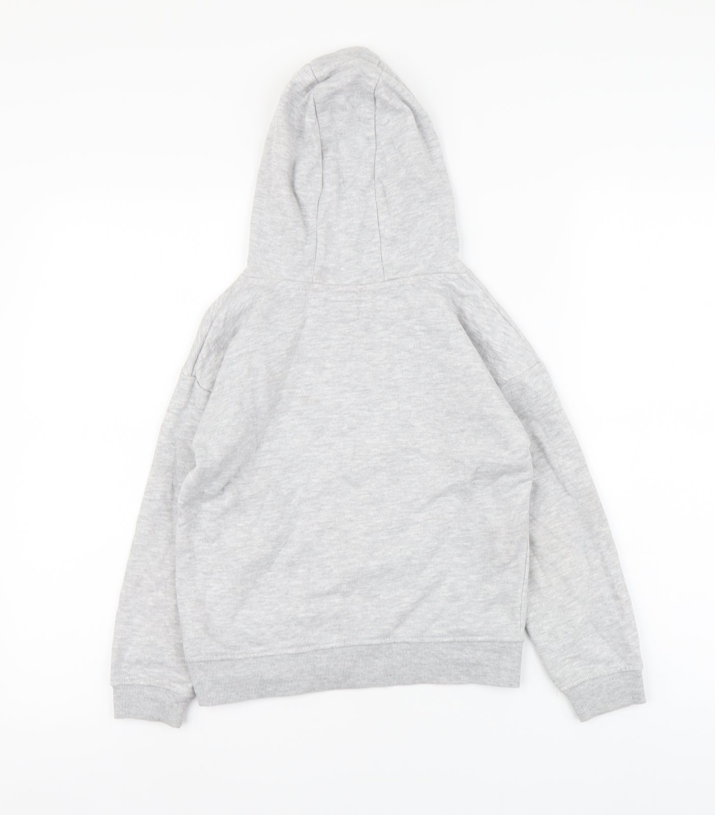 Primark Girls Grey Cotton Pullover Hoodie Size 7-8 Years Pullover - Unicorn