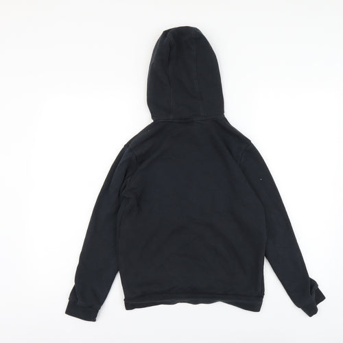 adidas Girls Black Cotton Pullover Hoodie Size 10-11 Years Pullover