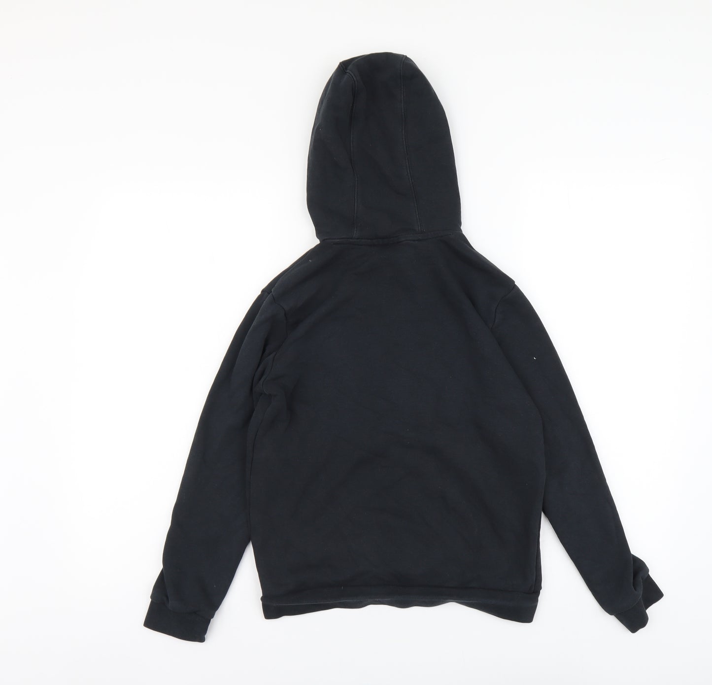 adidas Girls Black Cotton Pullover Hoodie Size 10-11 Years Pullover