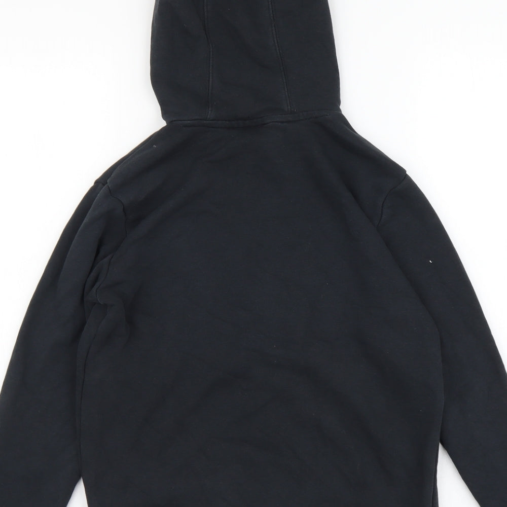 adidas Girls Black Cotton Pullover Hoodie Size 10-11 Years Pullover