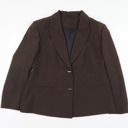 Berkertex Womens Brown Polyester Jacket Suit Jacket Size 12