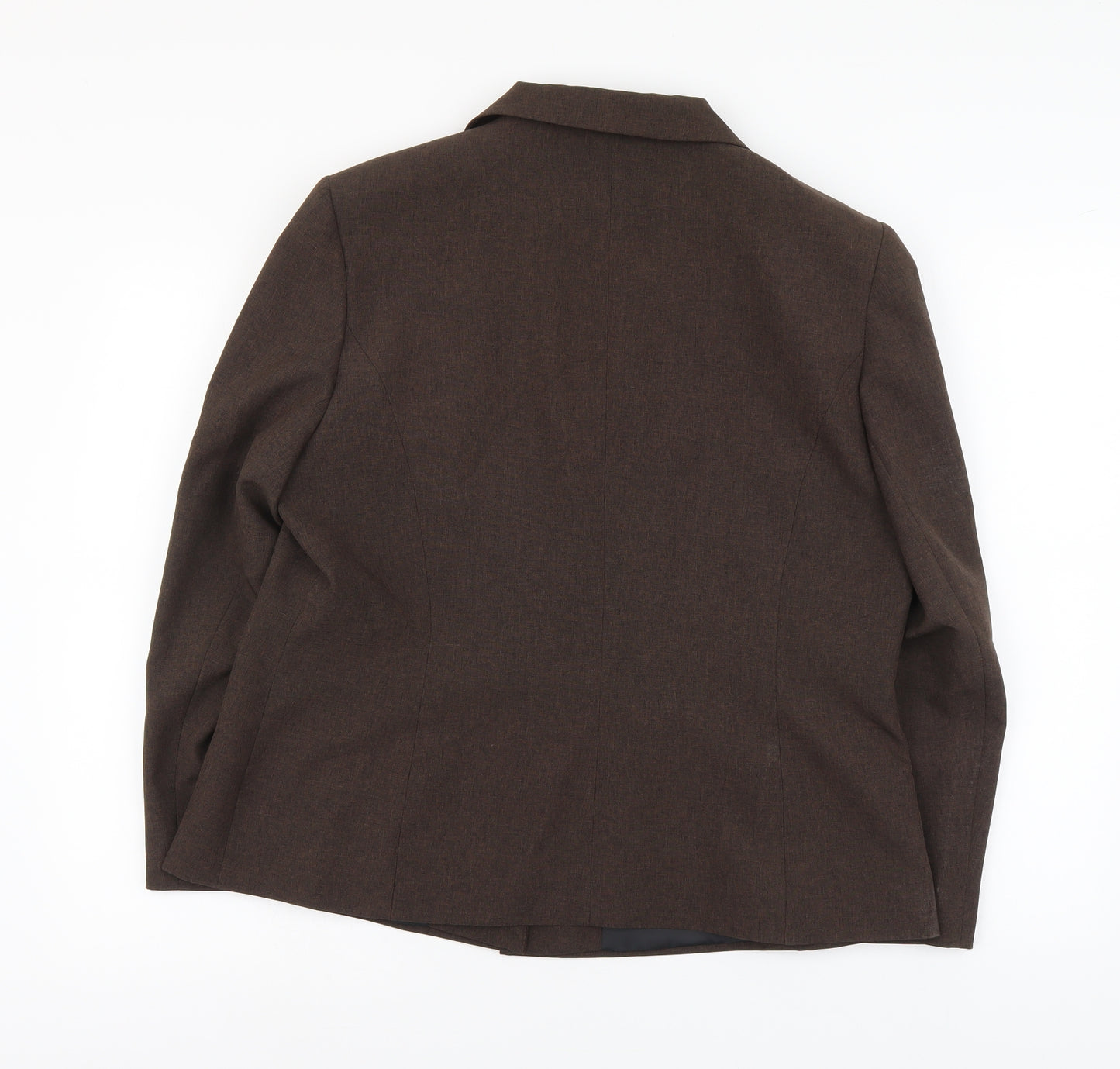 Berkertex Womens Brown Polyester Jacket Suit Jacket Size 12