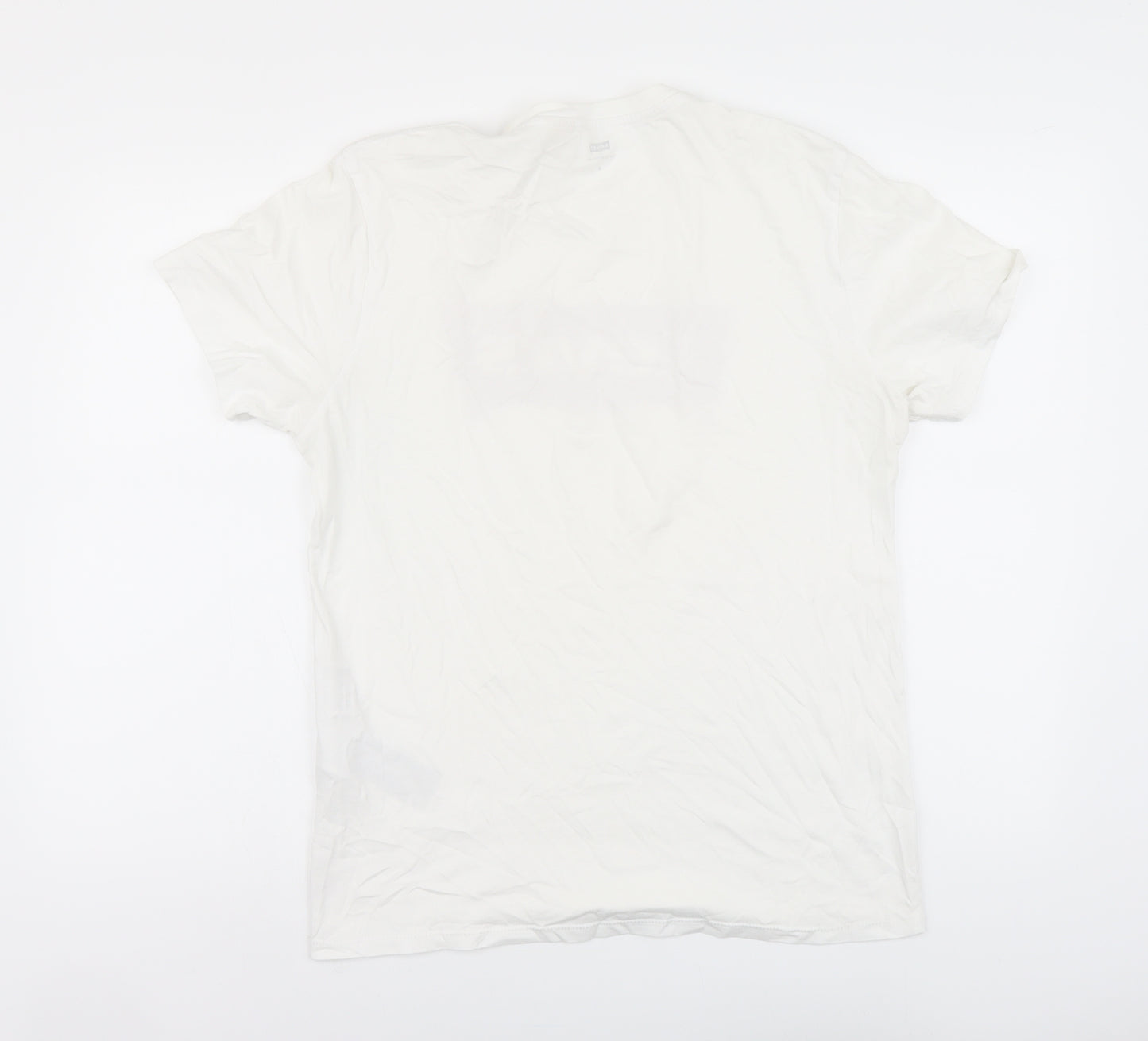 Levi's Mens White Cotton T-Shirt Size M Round Neck