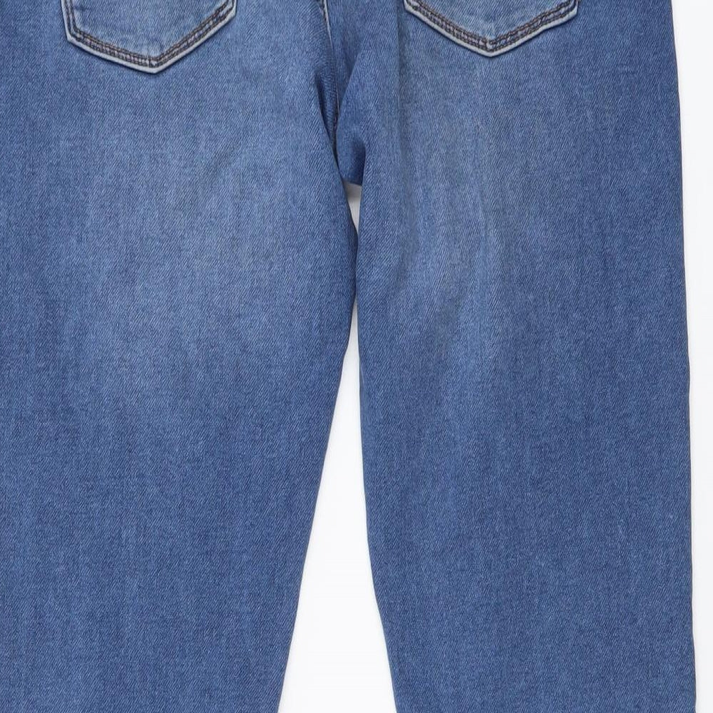 NEXT Mens Blue Cotton Skinny Jeans Size 32 in L30 in Regular Button