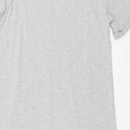 SheIn Womens Grey Polyester T-Shirt Dress Size M Round Neck Pullover - Do Not Touch Me