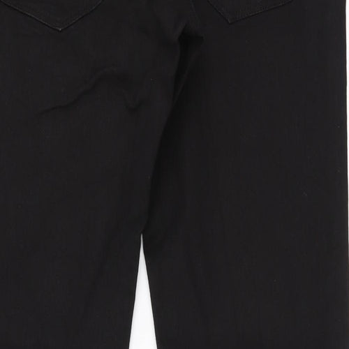 Dunnes Stores Mens Black Cotton Straight Jeans Size 36 in L30 in Regular Button