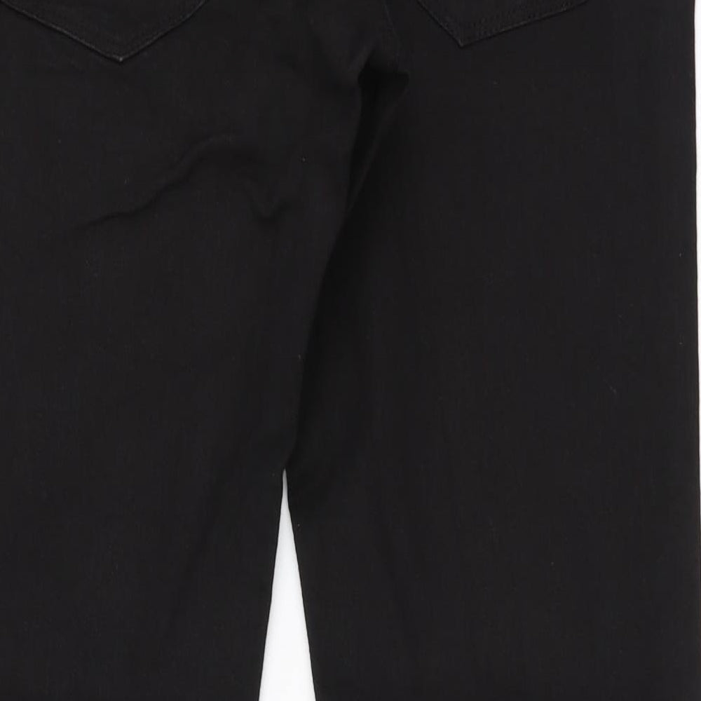 Dunnes Stores Mens Black Cotton Straight Jeans Size 36 in L30 in Regular Button