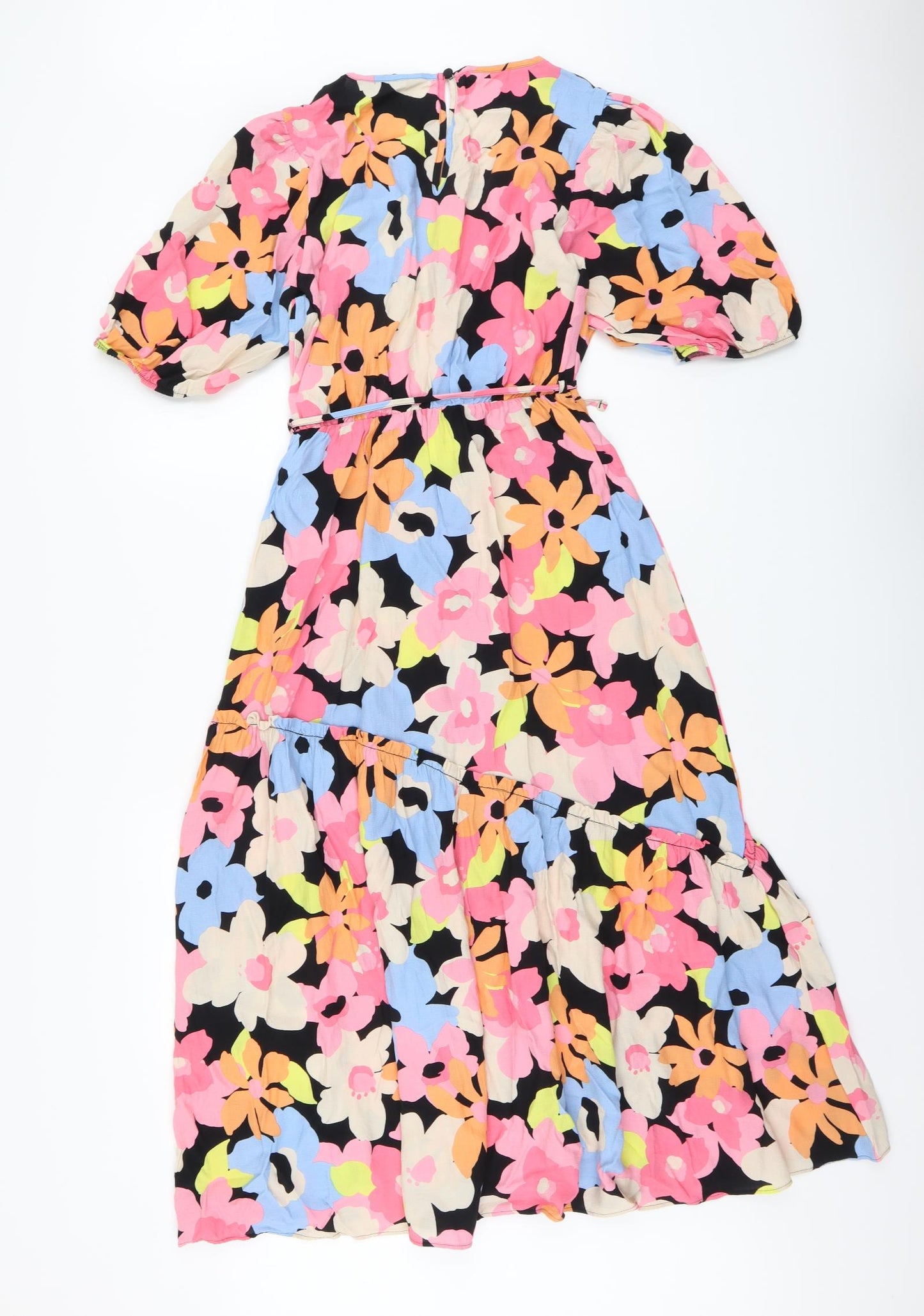F&F Womens Multicoloured Floral Polyester Maxi Size 10 Round Neck Pullover