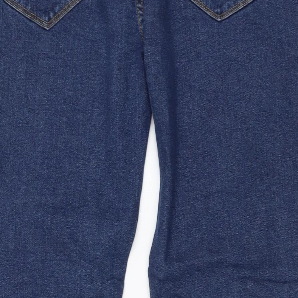 Dunnes Stores Mens Blue Cotton Straight Jeans Size 36 in L30 in Regular Button