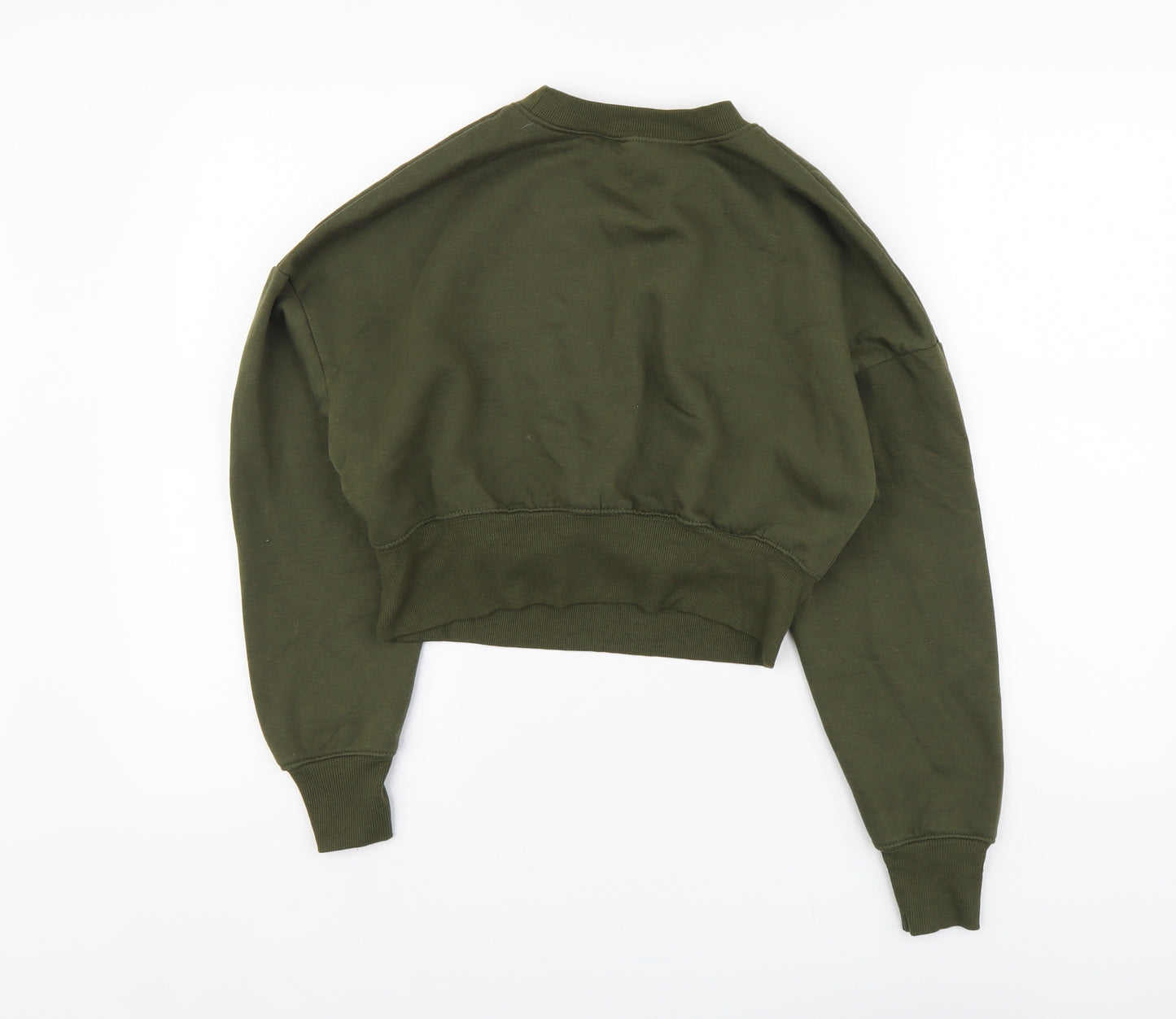 New Look Girls Green Cotton Pullover Sweatshirt Size 12-13 Years Pullover - Detroit