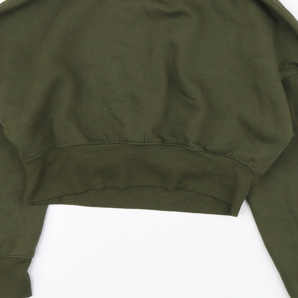 New Look Girls Green Cotton Pullover Sweatshirt Size 12-13 Years Pullover - Detroit