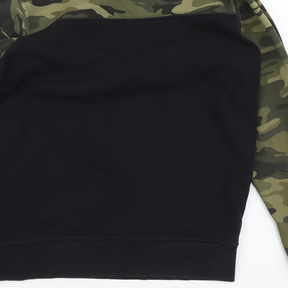 Bench Boys Green Camouflage Cotton Pullover Sweatshirt Size 13 Years Pullover