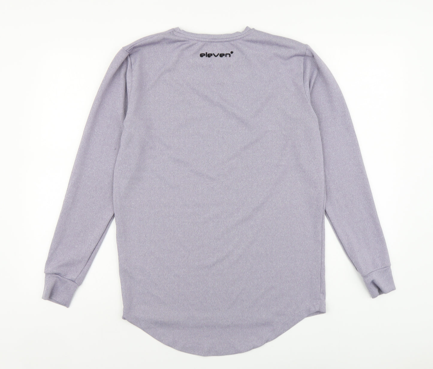 11 degrees Mens Grey Polyester T-Shirt Size S Round Neck