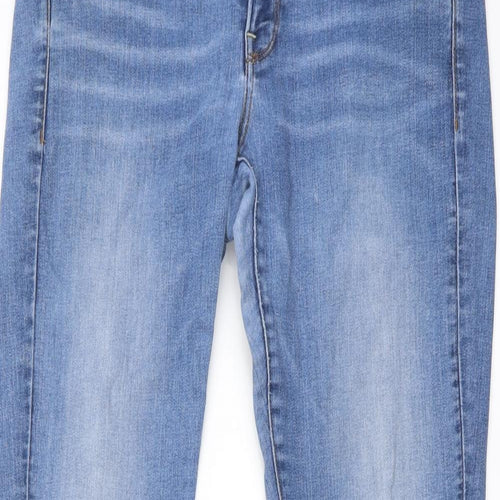 Raw Womens Blue Cotton Skinny Jeans Size 32 in L32 in Regular Button