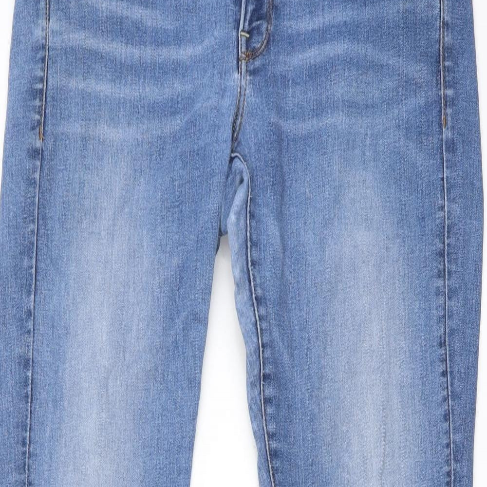 Raw Womens Blue Cotton Skinny Jeans Size 32 in L32 in Regular Button