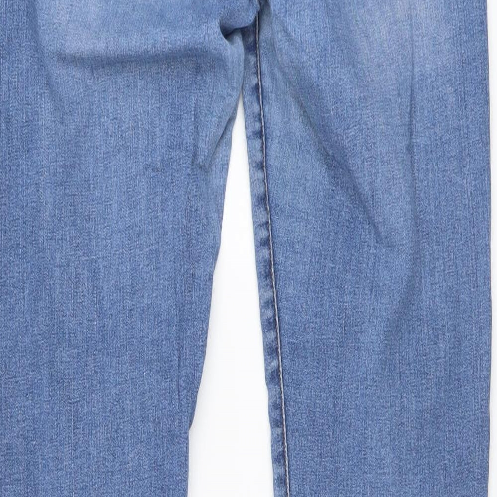 Raw Womens Blue Cotton Skinny Jeans Size 32 in L32 in Regular Button