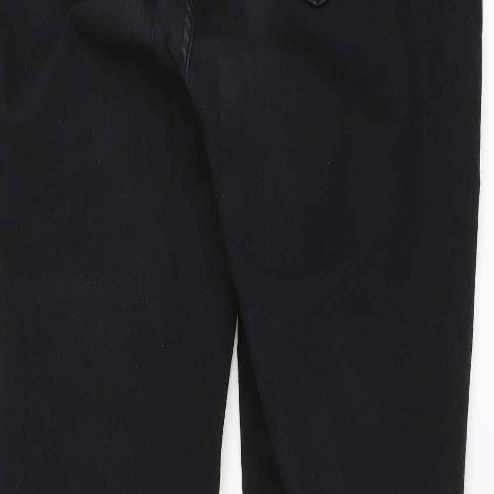 Savida Womens Black Cotton Skinny Jeans Size 16 L27 in Regular Button