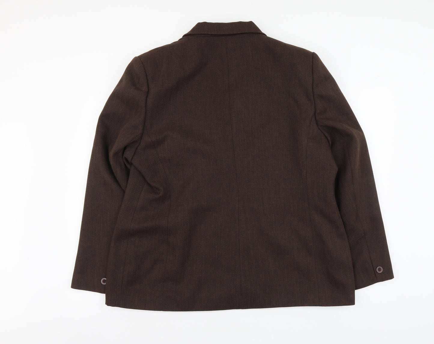 Dunnes Stores Womens Brown Polyester Jacket Suit Size 20