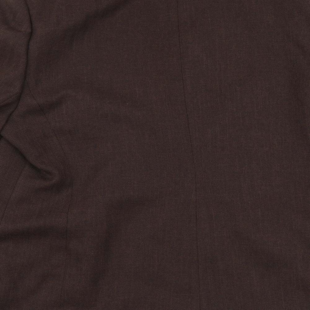 Dunnes Stores Womens Brown Polyester Jacket Suit Size 20