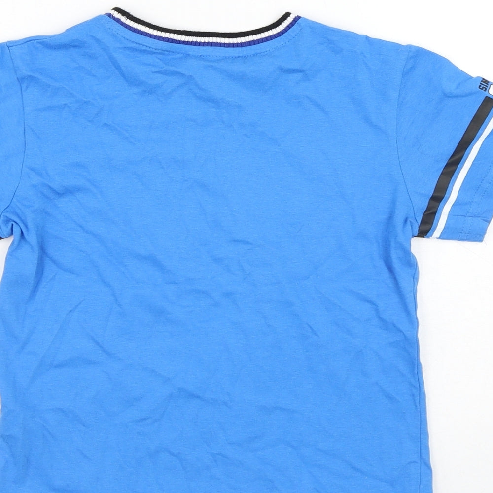 Sonic Boys Blue Cotton Basic T-Shirt Size 6 Years Round Neck - Sonic the Hedgehog