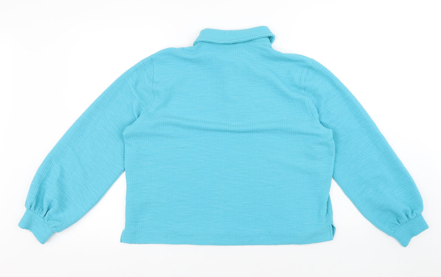 NEXT Womens Blue Polyester Basic Polo Size 16 Collared