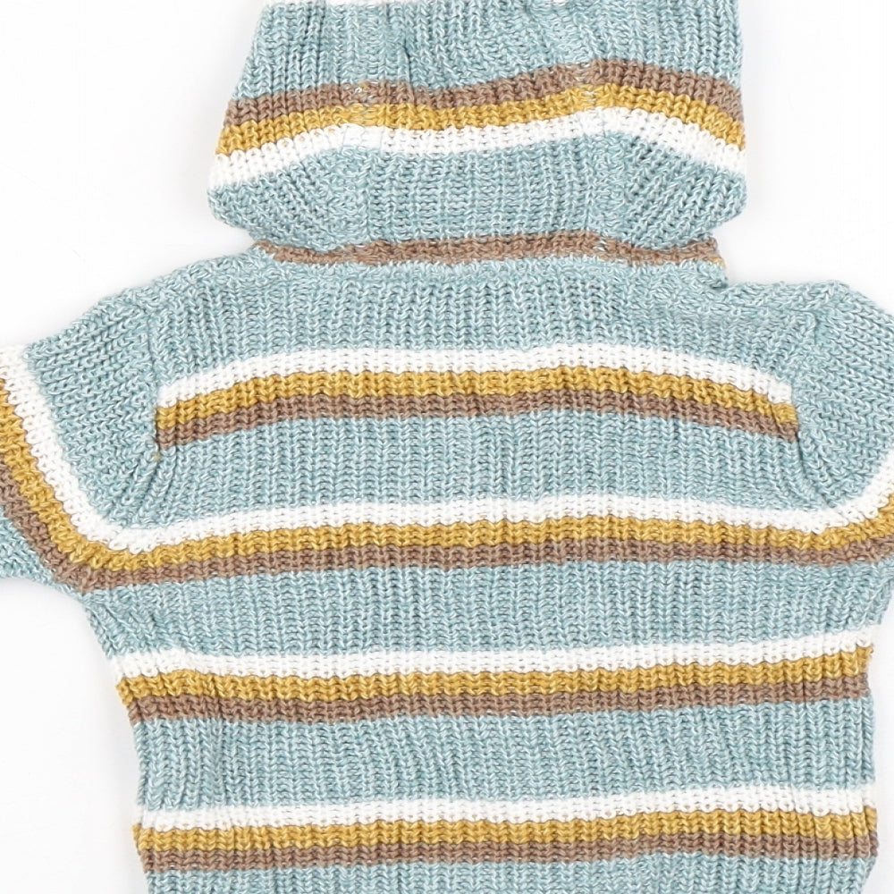 Dunnes Stores Boys Multicoloured Striped Cotton Cardigan Jumper Size 3-6 Months Button