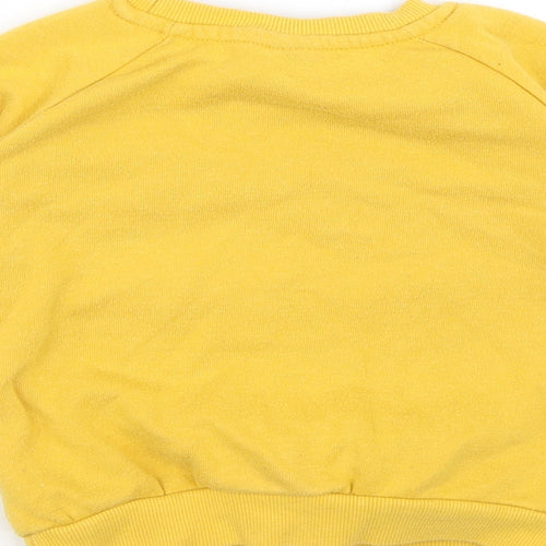 Disney Baby Yellow Cotton Pullover Jumper Size 18-24 Months - Mickey and Friends