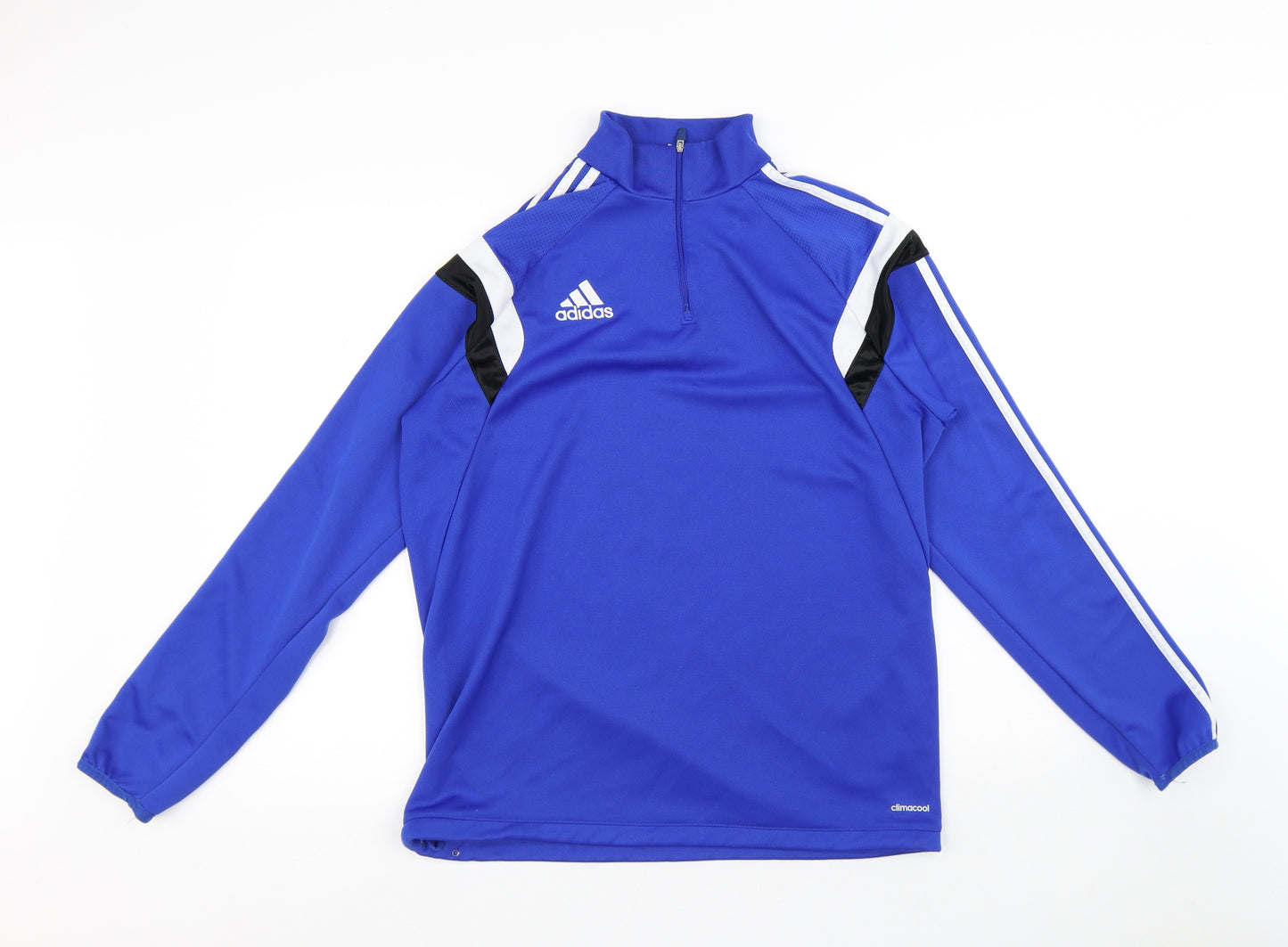 adidas Mens Blue Polyester Pullover Sweatshirt Size L