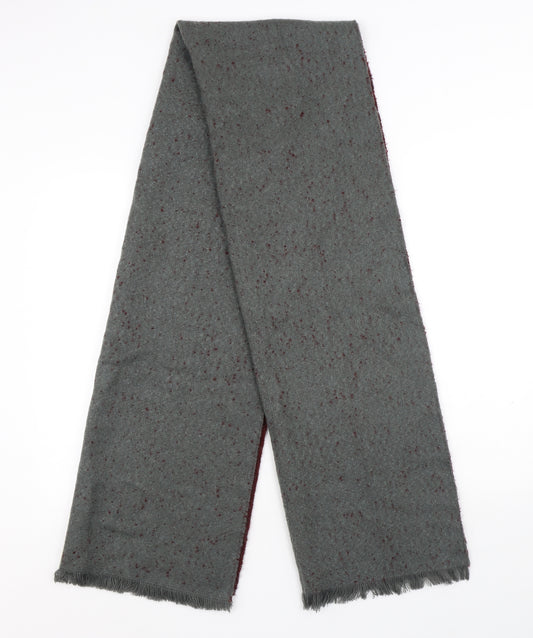 Front view of Preworn unisex grey polyester scarf