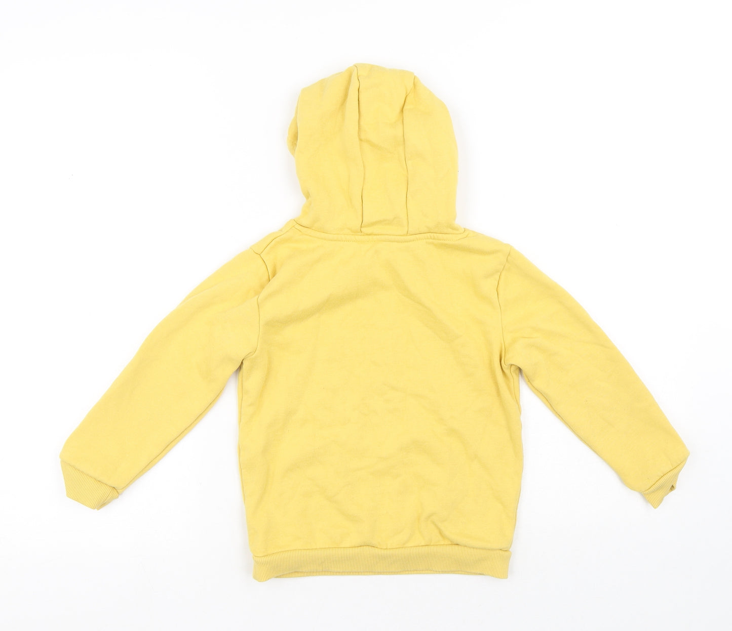Dunnes Store Boys Yellow Cotton Pullover Hoodie Size 5-6 Years