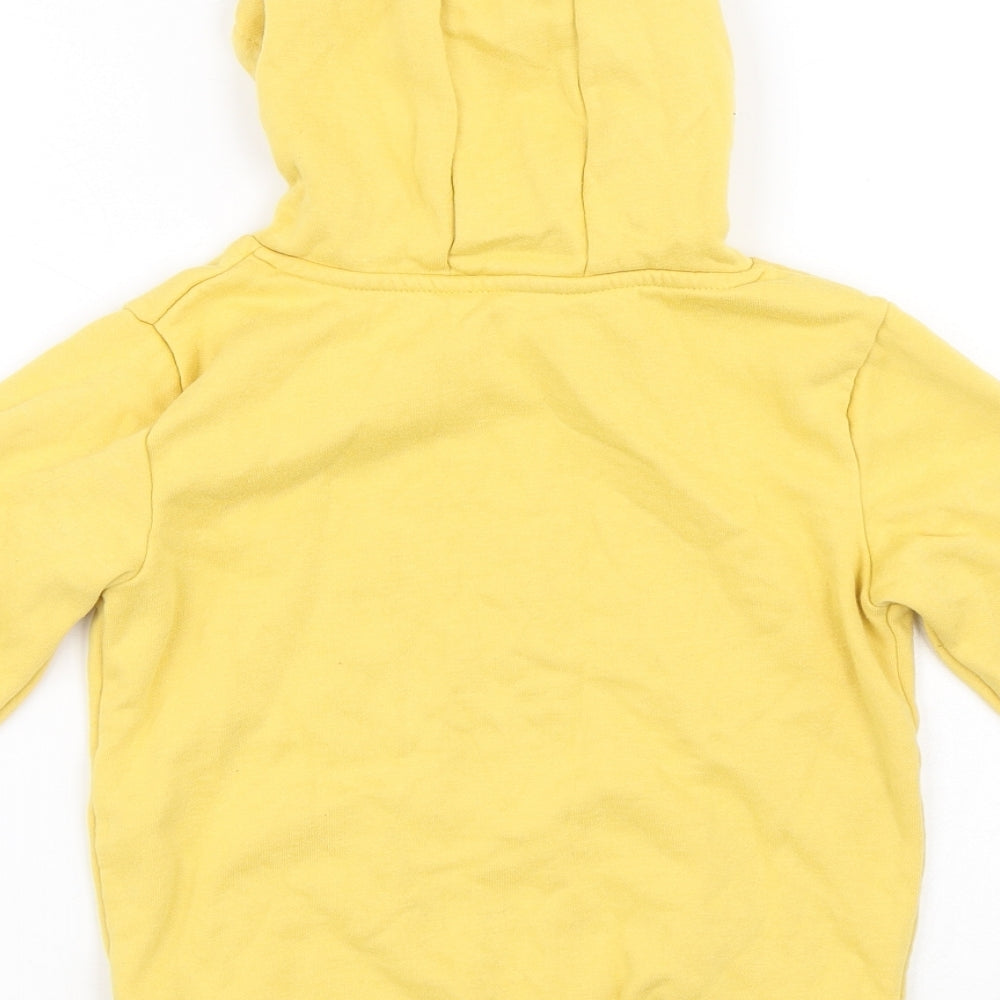 Dunnes Store Boys Yellow Cotton Pullover Hoodie Size 5-6 Years