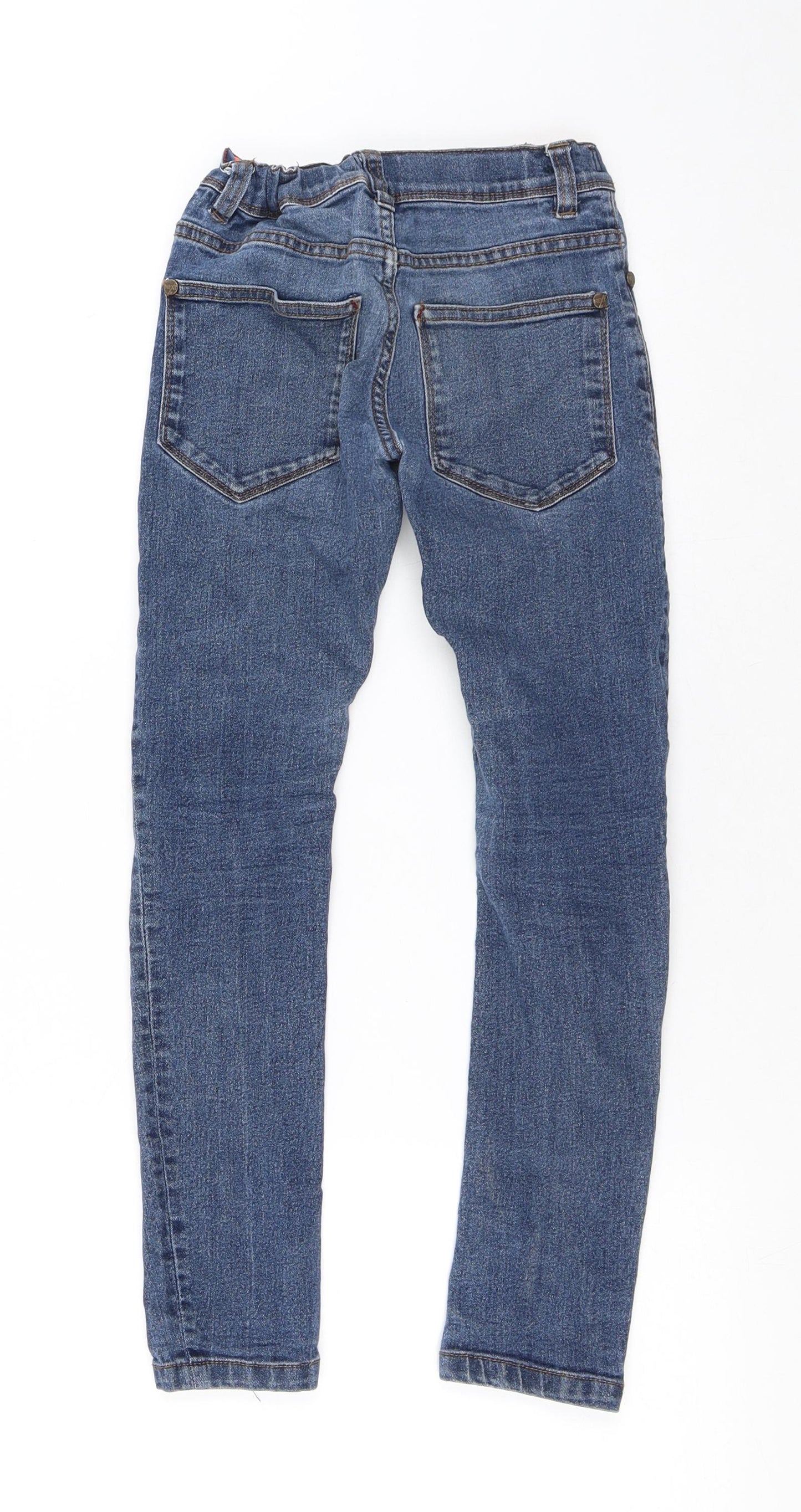 NEXT Boys Blue Cotton Skinny Jeans Size 8 Years Regular Button