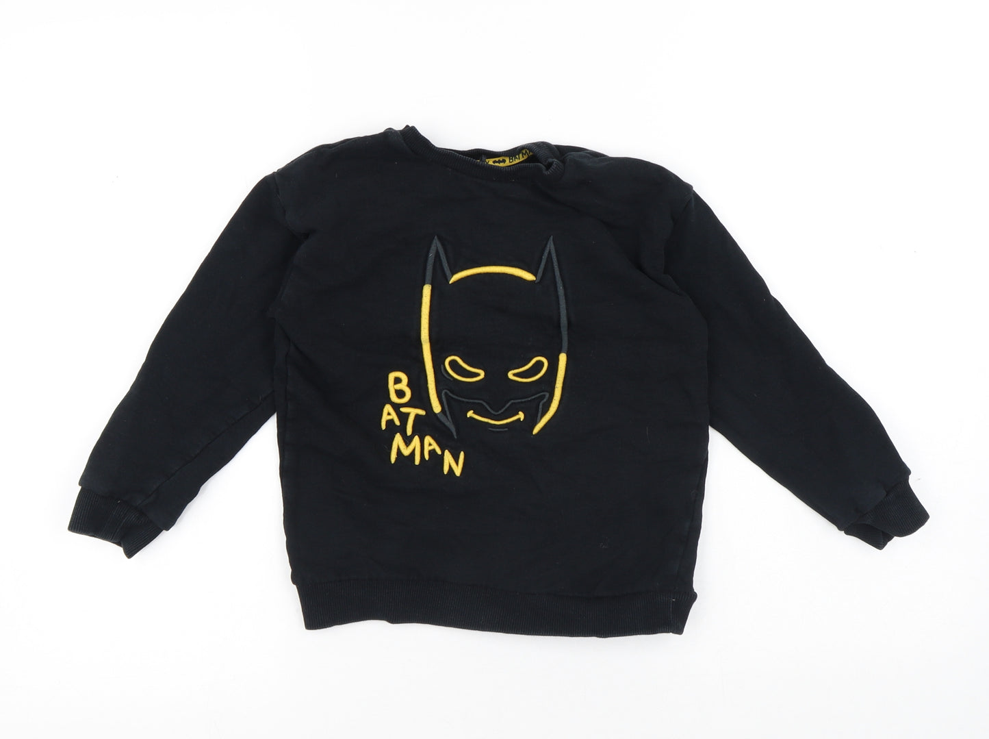 George Boys Black Cotton Pullover Sweatshirt Size 6-7 Years - Batman