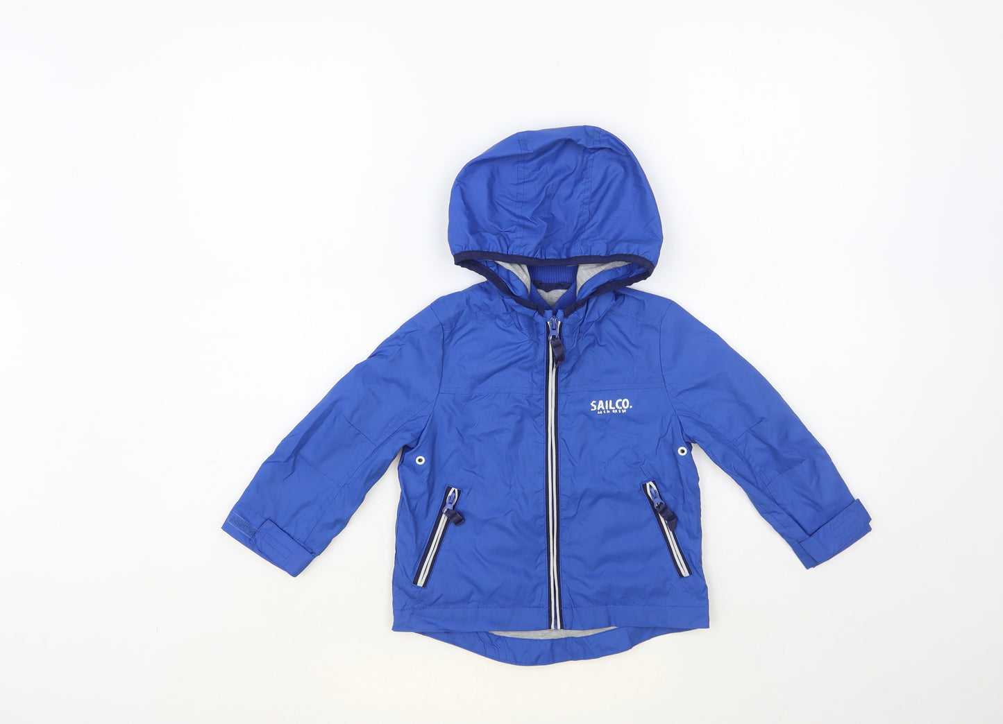 Sail Co. Boys Blue Windbreaker Jacket Size 2-3 Years Zip