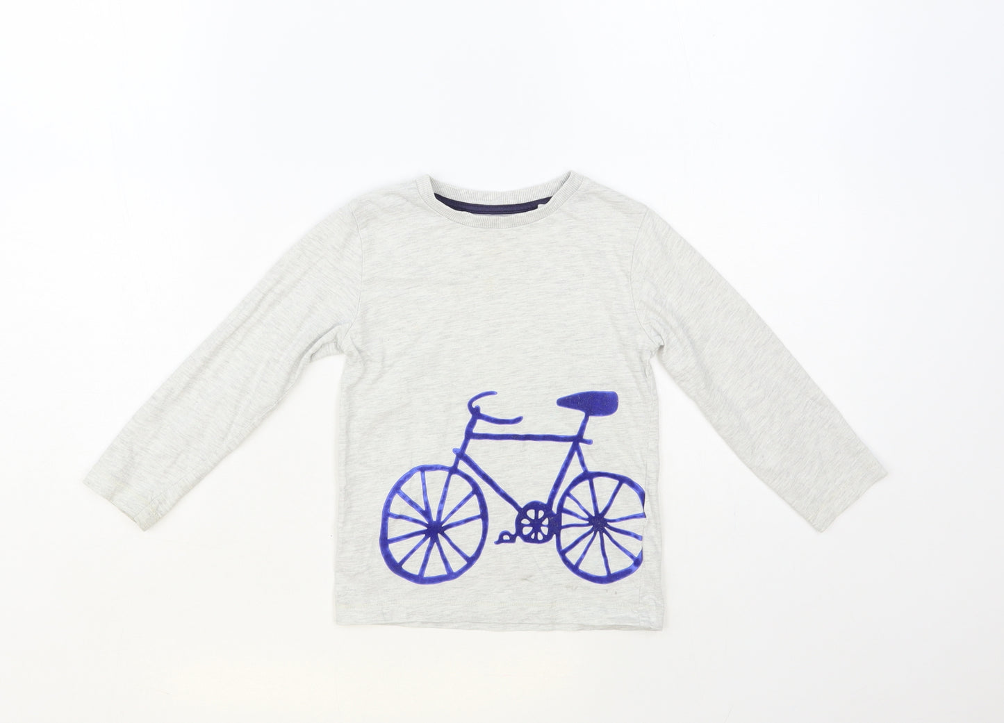 NEXT Boys Grey Cotton Pullover T-Shirt Size 2-3 Years Crew Neck Pullover - Bicycle