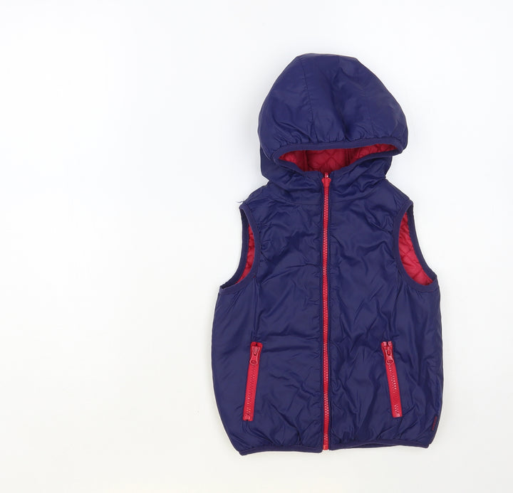 Chico Boys Blue Gilet Coat Size 4 Years Zip