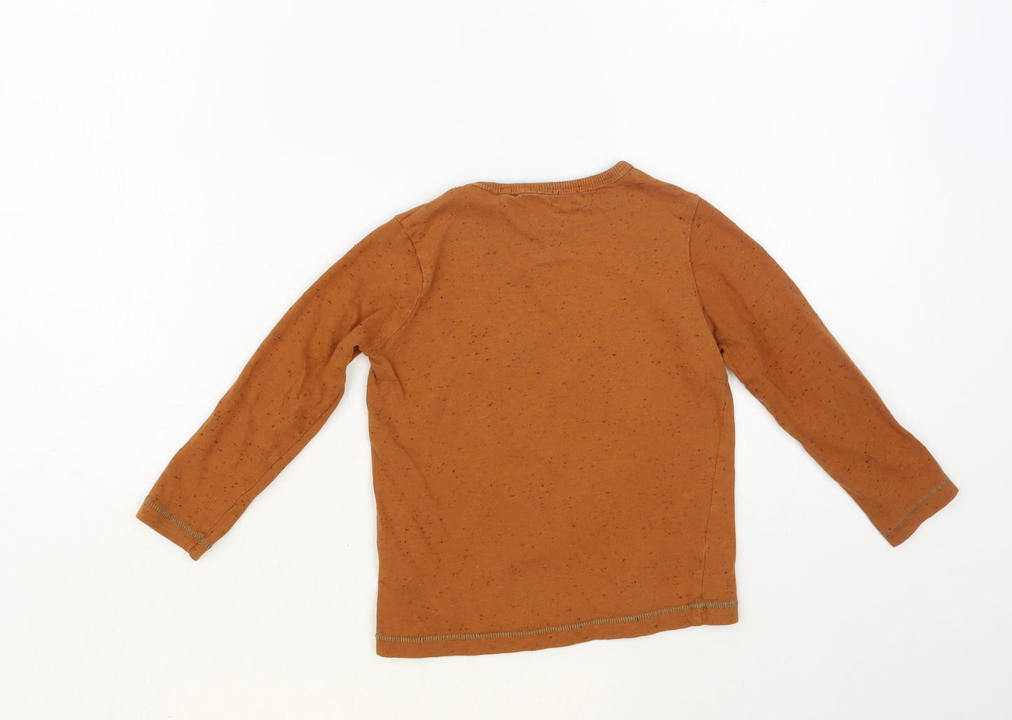TU Boys Brown Cotton Pullover T-Shirt Size 2-3 Years Crew Neck Pullover - Bear Cub