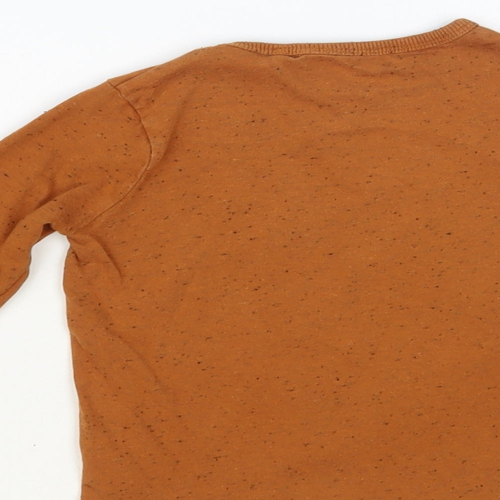 TU Boys Brown Cotton Pullover T-Shirt Size 2-3 Years Crew Neck Pullover - Bear Cub