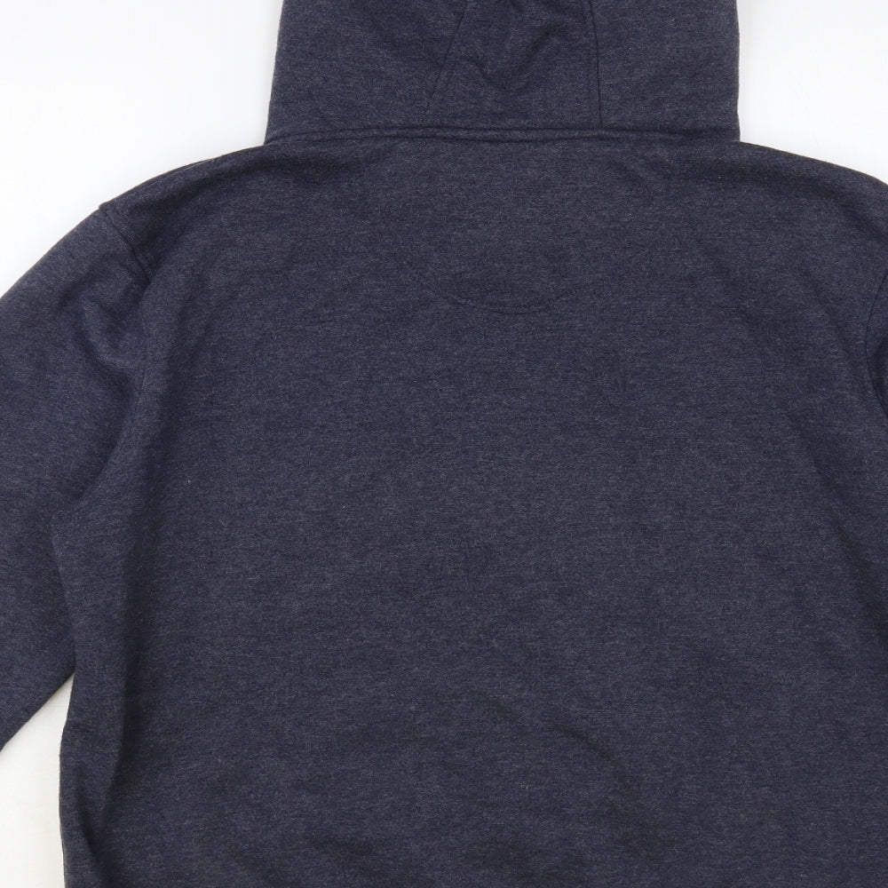 SoulCal&Co Mens Blue Cotton Full Zip Hoodie Size XL