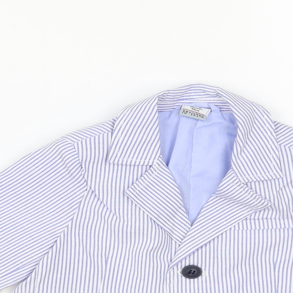 Charanga Boys Blue Striped Jacket Blazer Size 2-3 Years Button