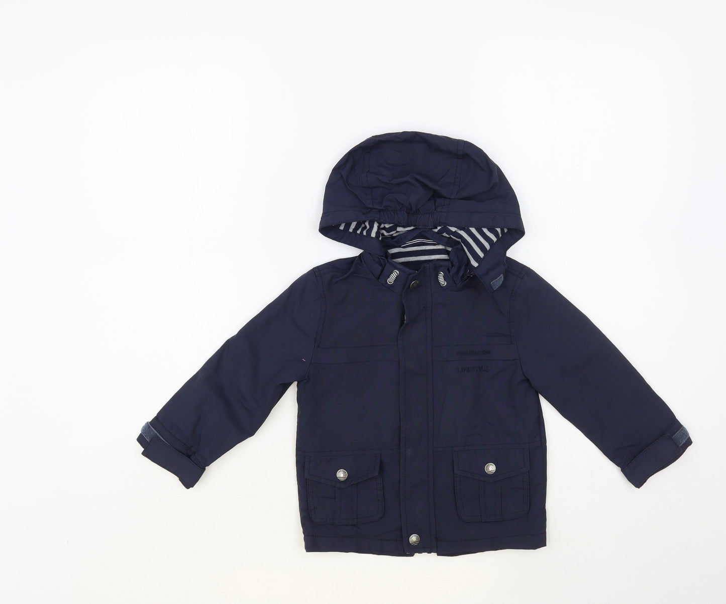 Freestyle Boys Blue Windbreaker Jacket Size 2-3 Years Zip