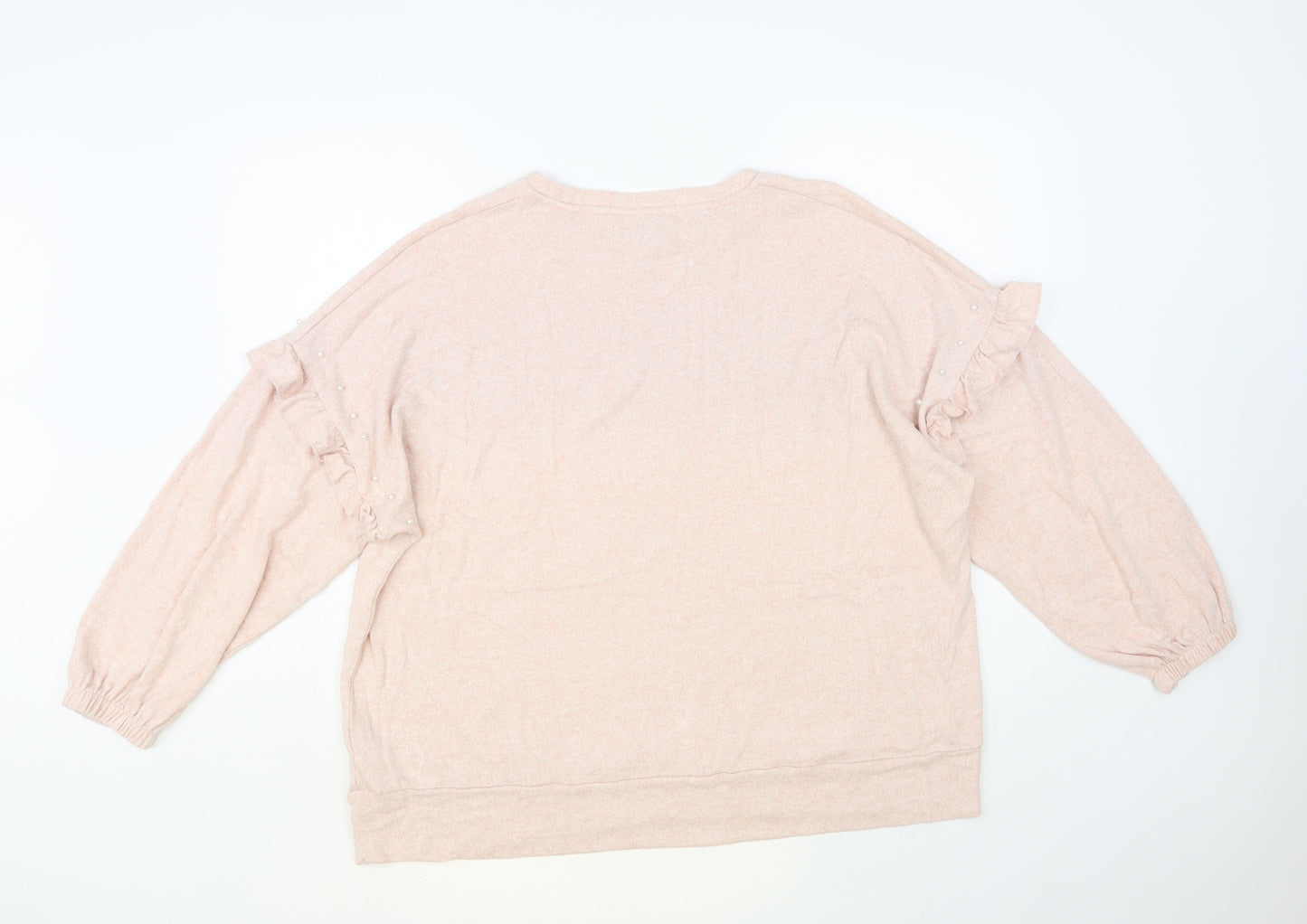 Wallis Womens Pink Viscose Pullover Sweatshirt Size L Pullover