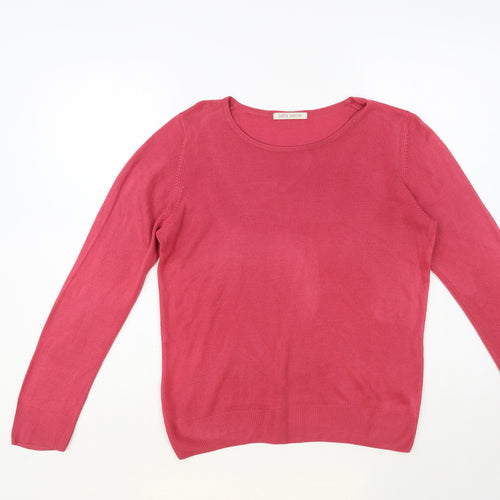 Marks and Spencer Womens Pink Round Neck Acrylic Pullover Jumper Size 10