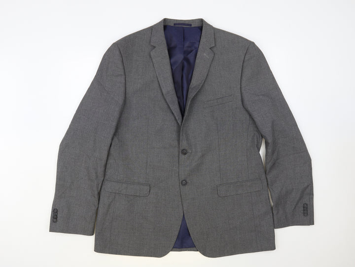 Taylor & Wright Mens Grey Polyester Jacket Blazer Size 44