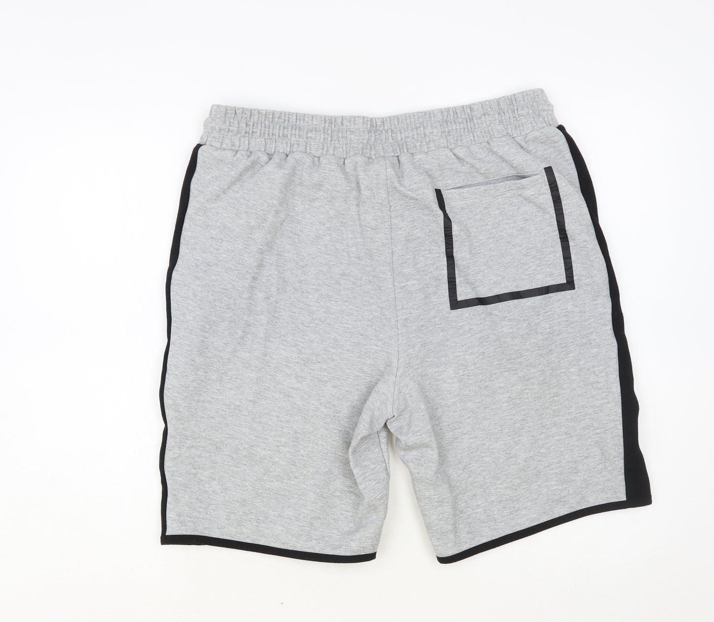 Ellesse Mens Grey Cotton Sweat Shorts Size XL L9 in Regular Drawstring