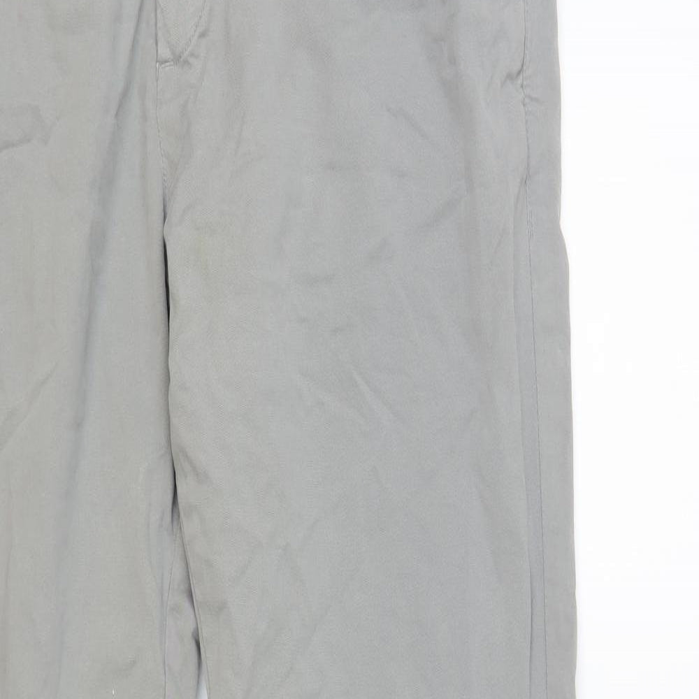 Preworn Mens Grey Cotton Chino Trousers Size 34 in L32 in Regular Button