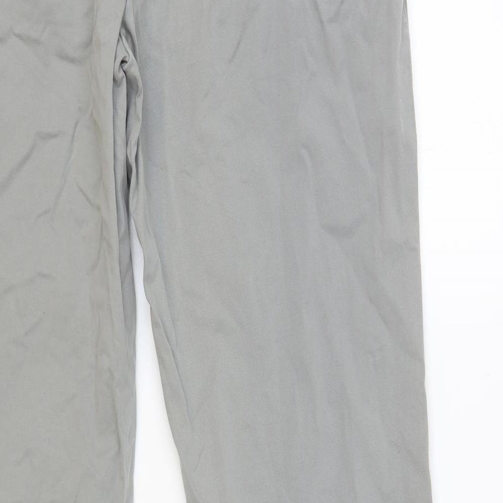 Preworn Mens Grey Cotton Chino Trousers Size 34 in L32 in Regular Button