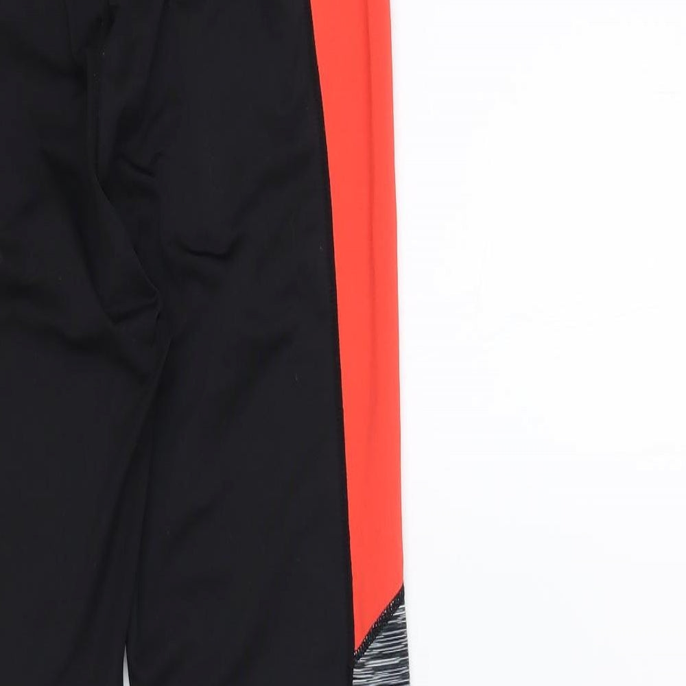 Primark Womens Black Colourblock Polyester Compression Leggings Size 10 L27 in Regular Pullover